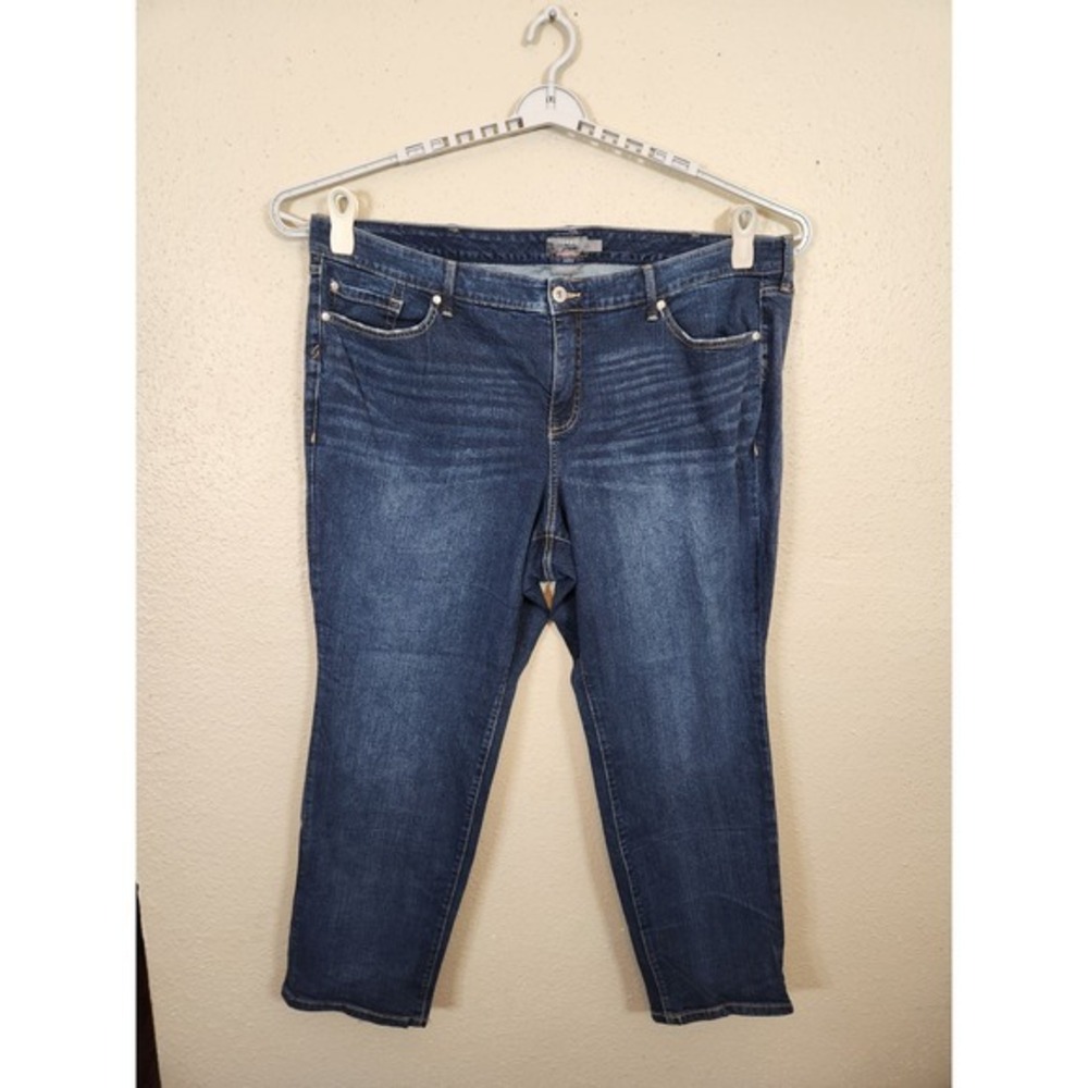 Torrid Boyfriend Straight Jeans Vintage Stretch Dark Wash‎ Plus Size 24R